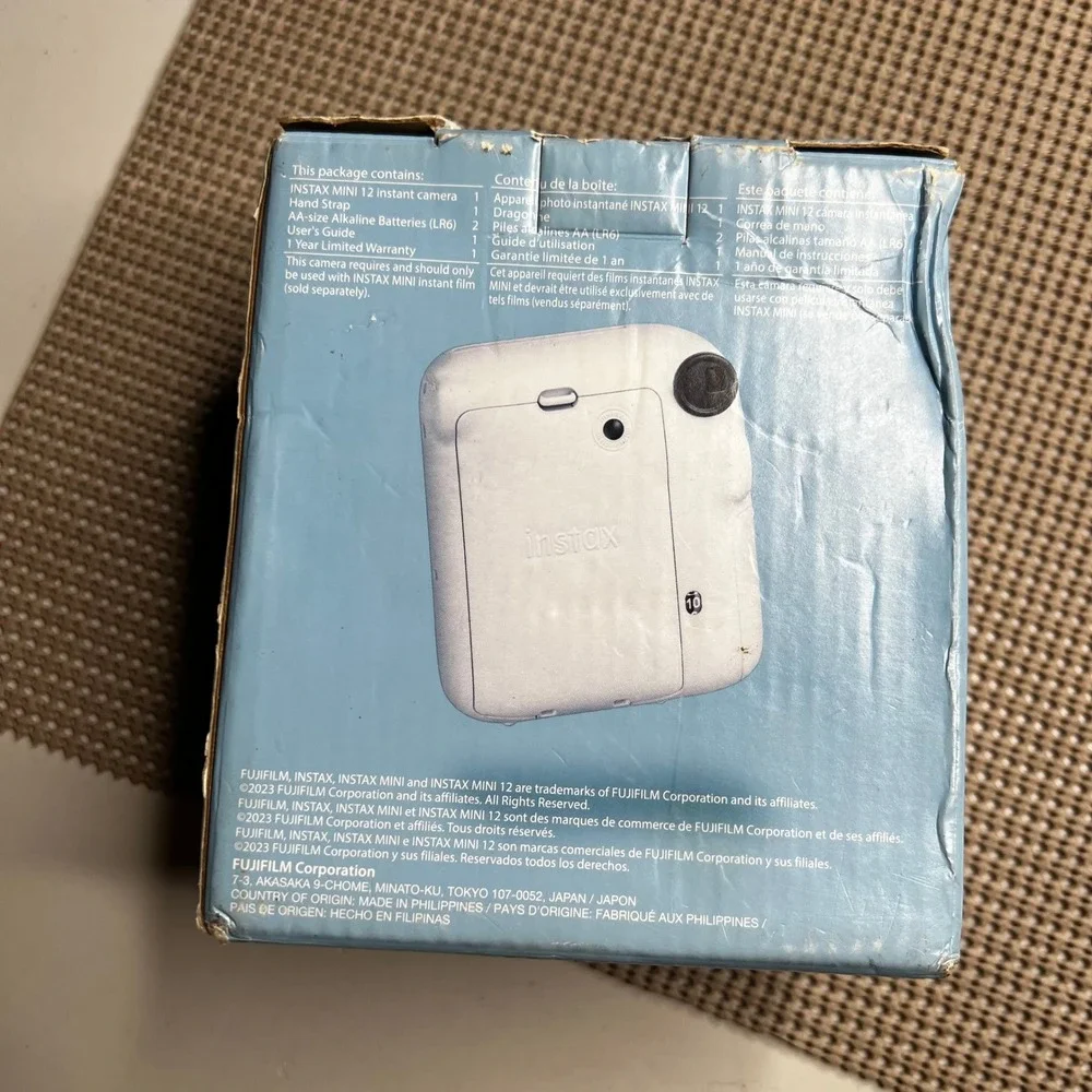 Fujifilm Instax‎ Mini 12 Instant Film Camera Clay White New in Box